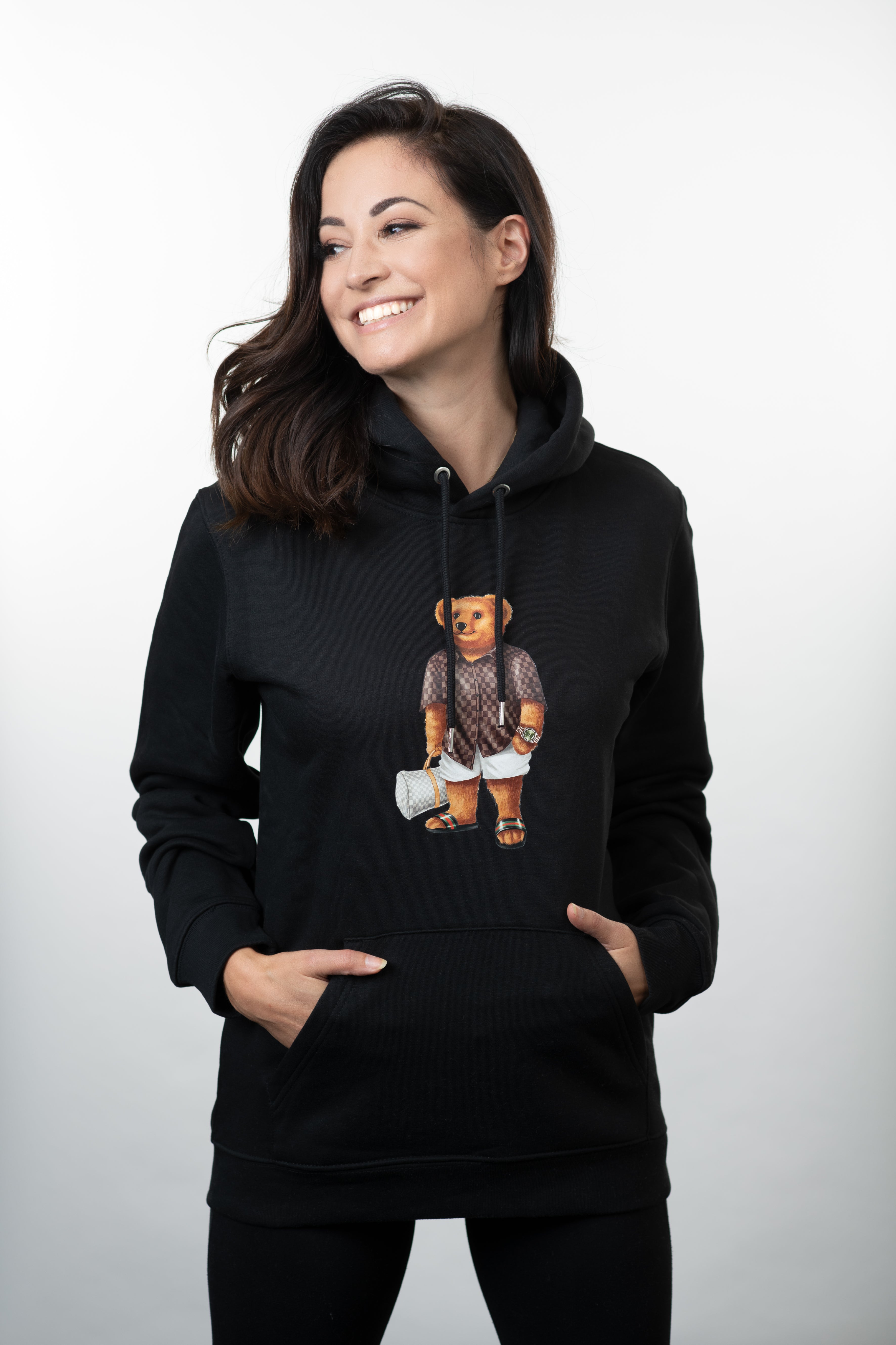 Shopping Bear - Hoodie Dark Women