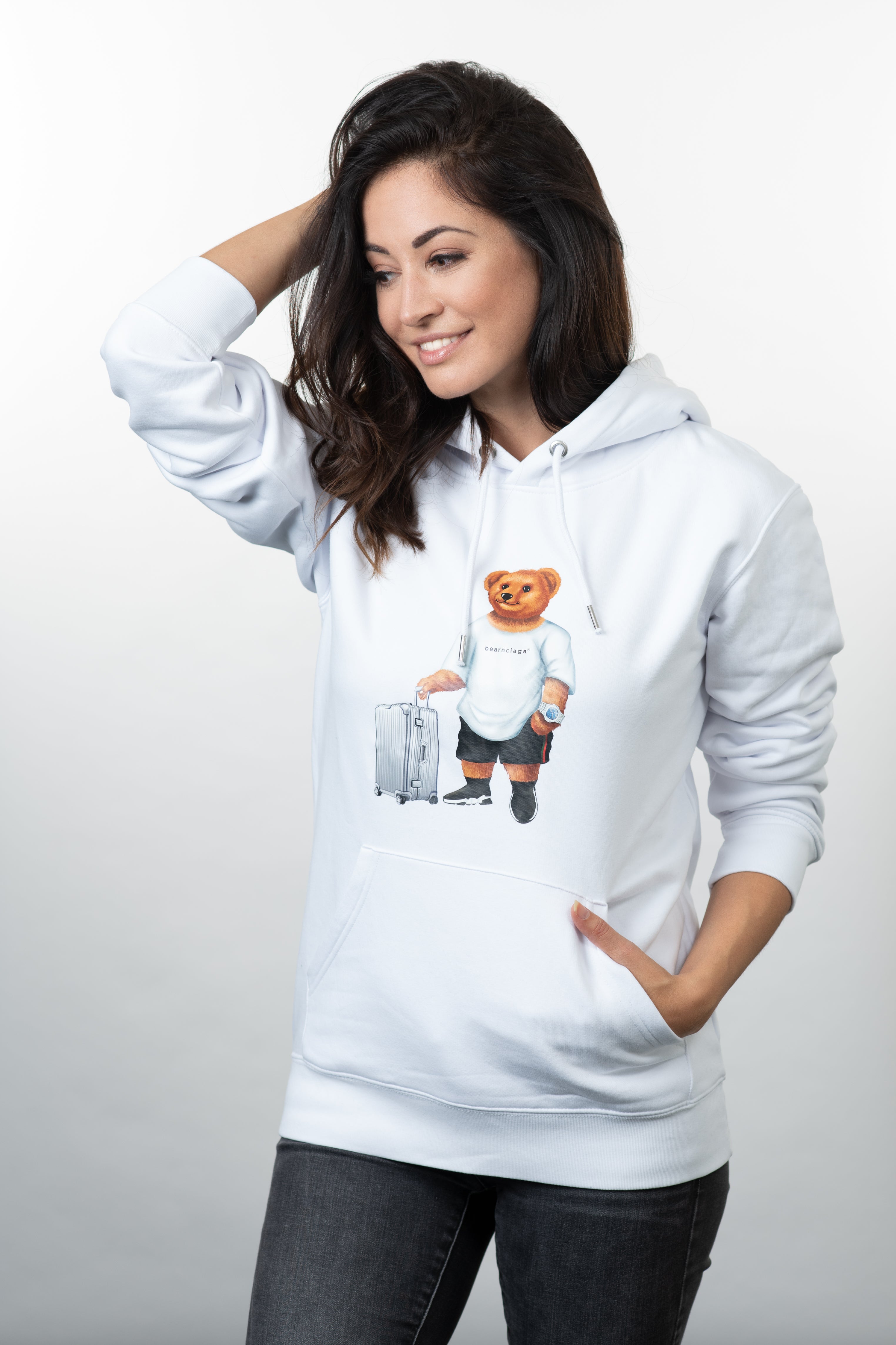 Travel Bear - Hoodie White Women