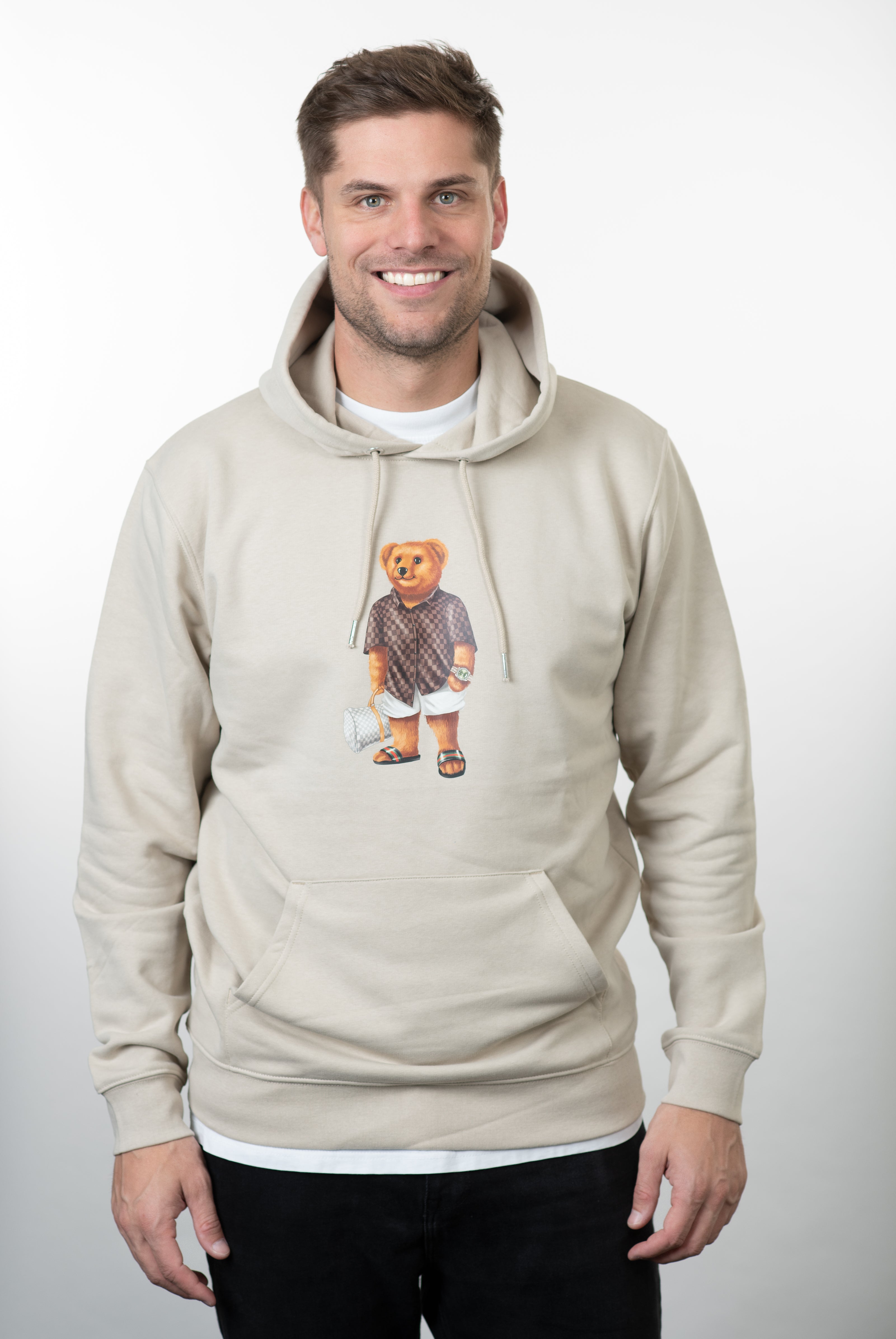 Shopping Bear - Hoodie Beige Men