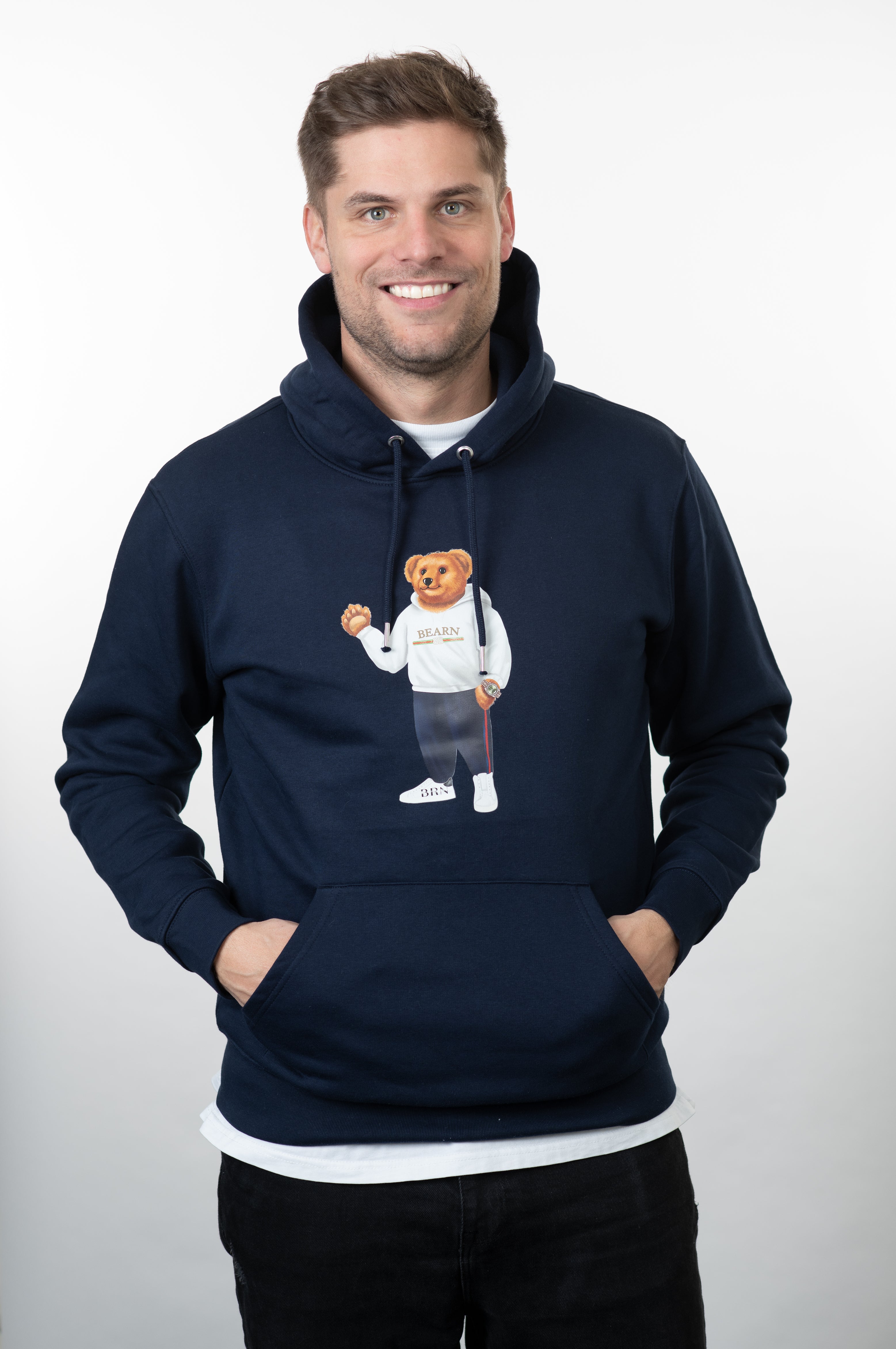 Jogging Bear - Hoodie Dark Blue Men