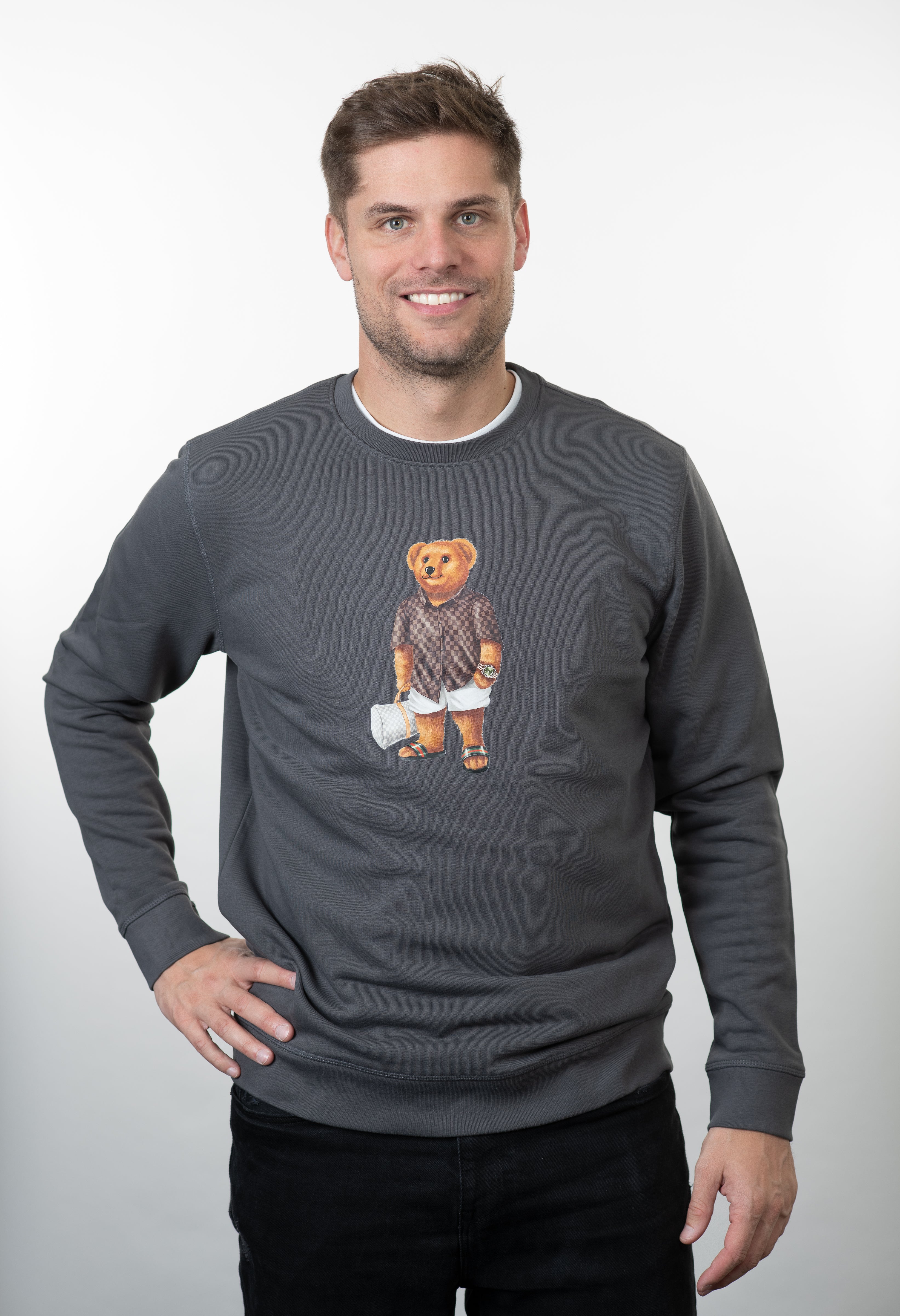 Shopping Bear - Sweater Gray Men