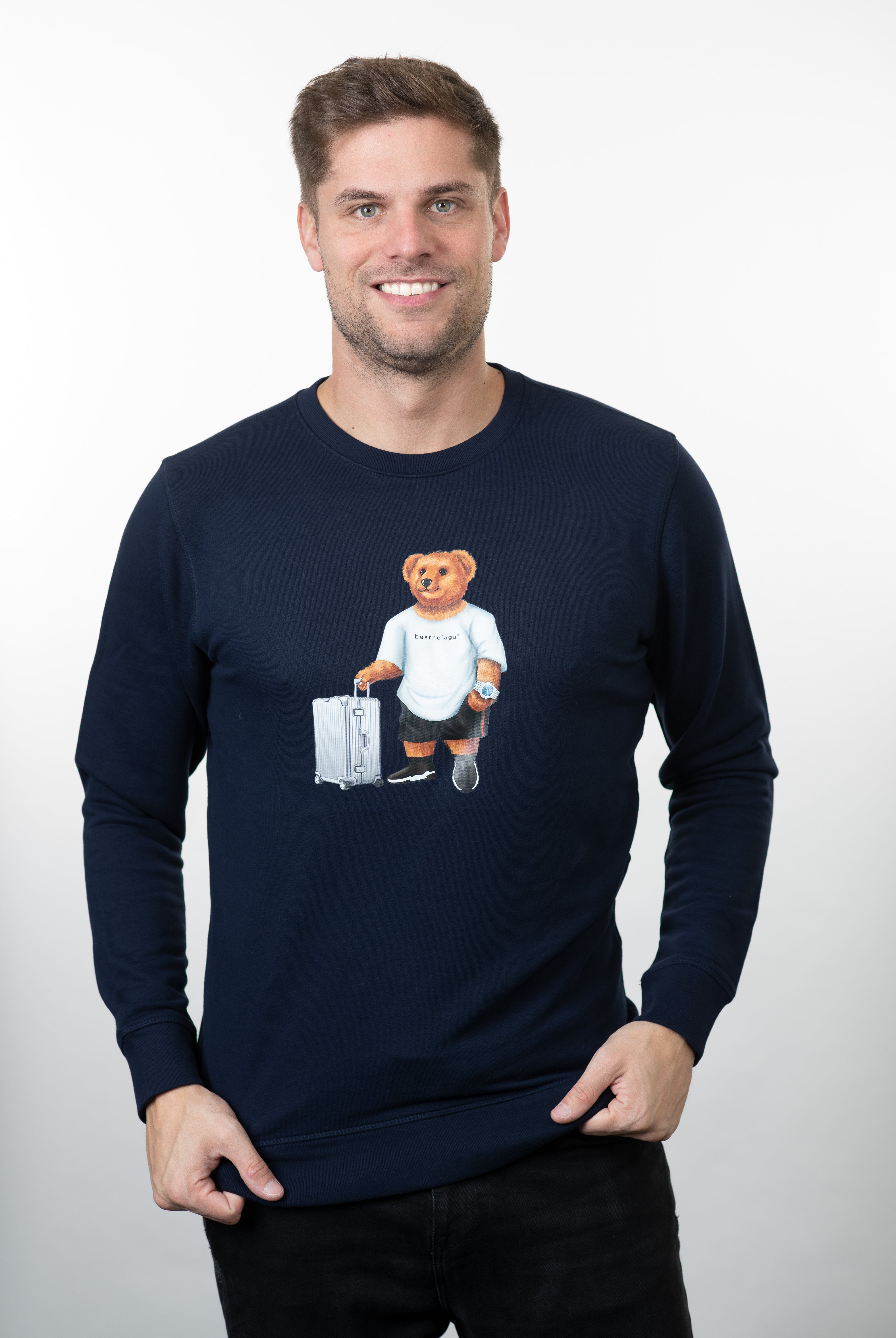 Travel Bear - Sweater Dark Blue Men