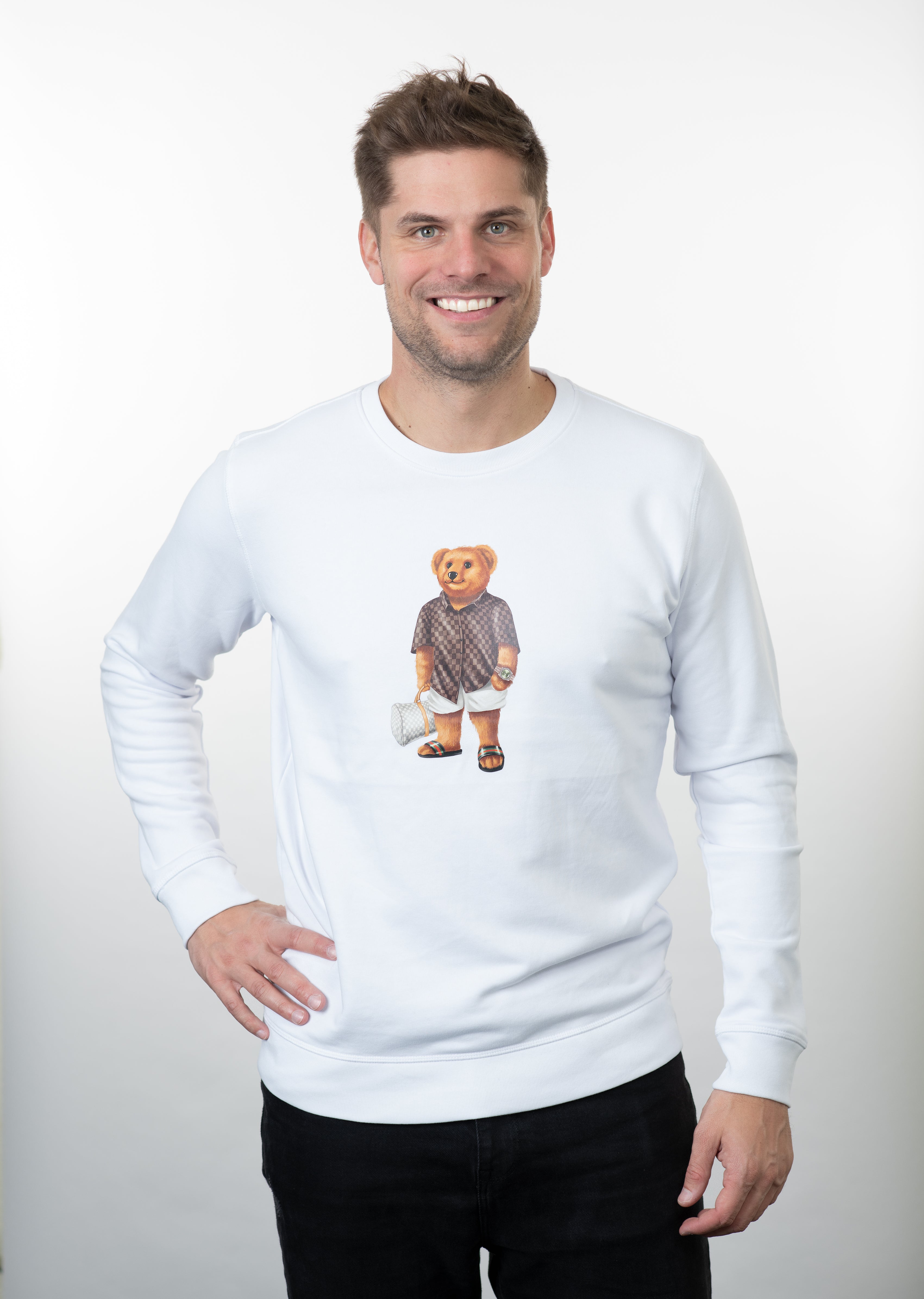 Shopping Bear - Sweater White Men